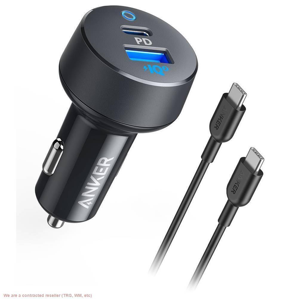 Anker 2-Port PowerDrive 33W Power Delivery Car Charger (with 6' PowerLine Select