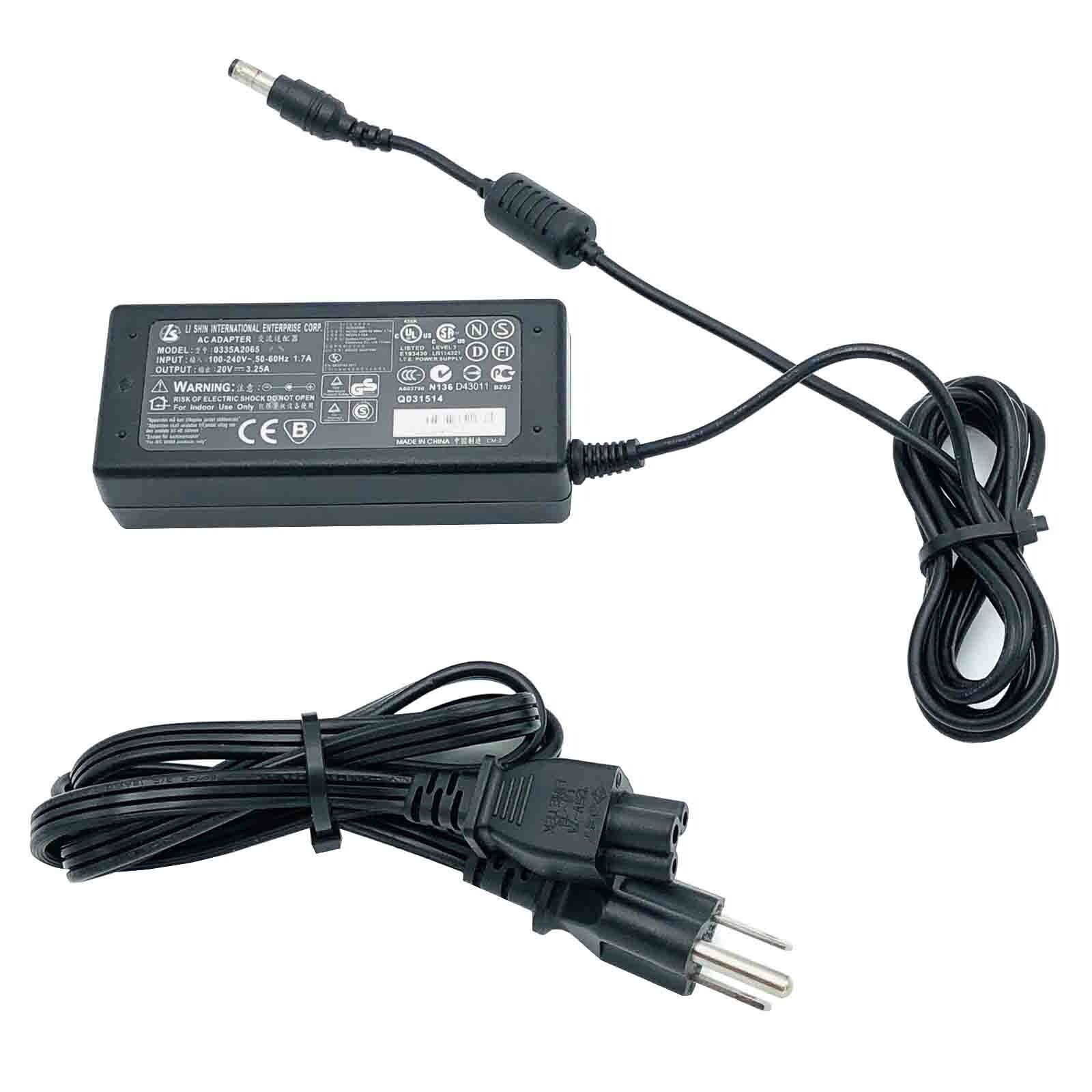Genuine Li Shin 20V AC Power Adapter For ADPC2045 ADPC2065 MSI Monitor w/Cord