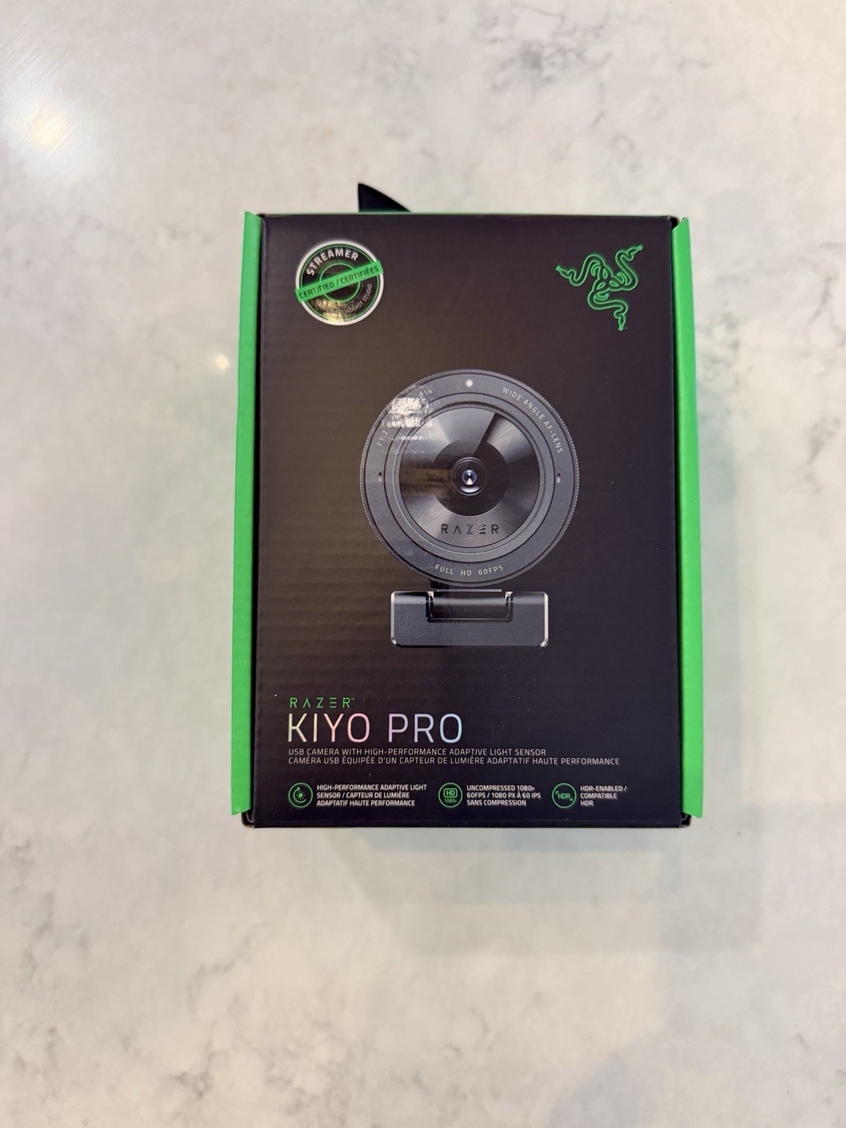 RAZER KIYO PRO WEBCAM 1080P 60FPS BLACK CAMERA