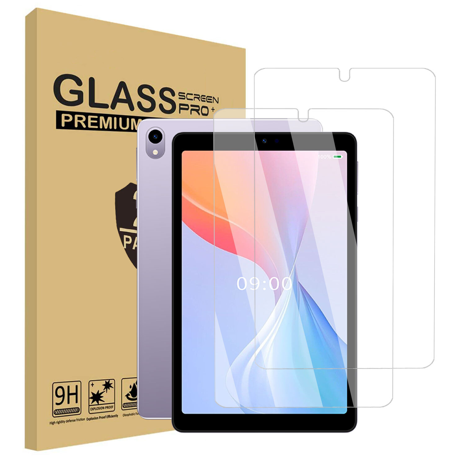 (2 PACK) ONN 7'' 8.1" 10.1" 11" 12.1" 13'' Screen Protector Tempered Glass Cover