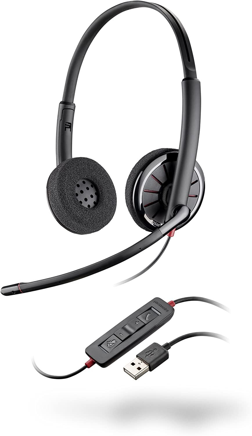 Plantronics Blackwire C320 Binaural USB Headset, Black