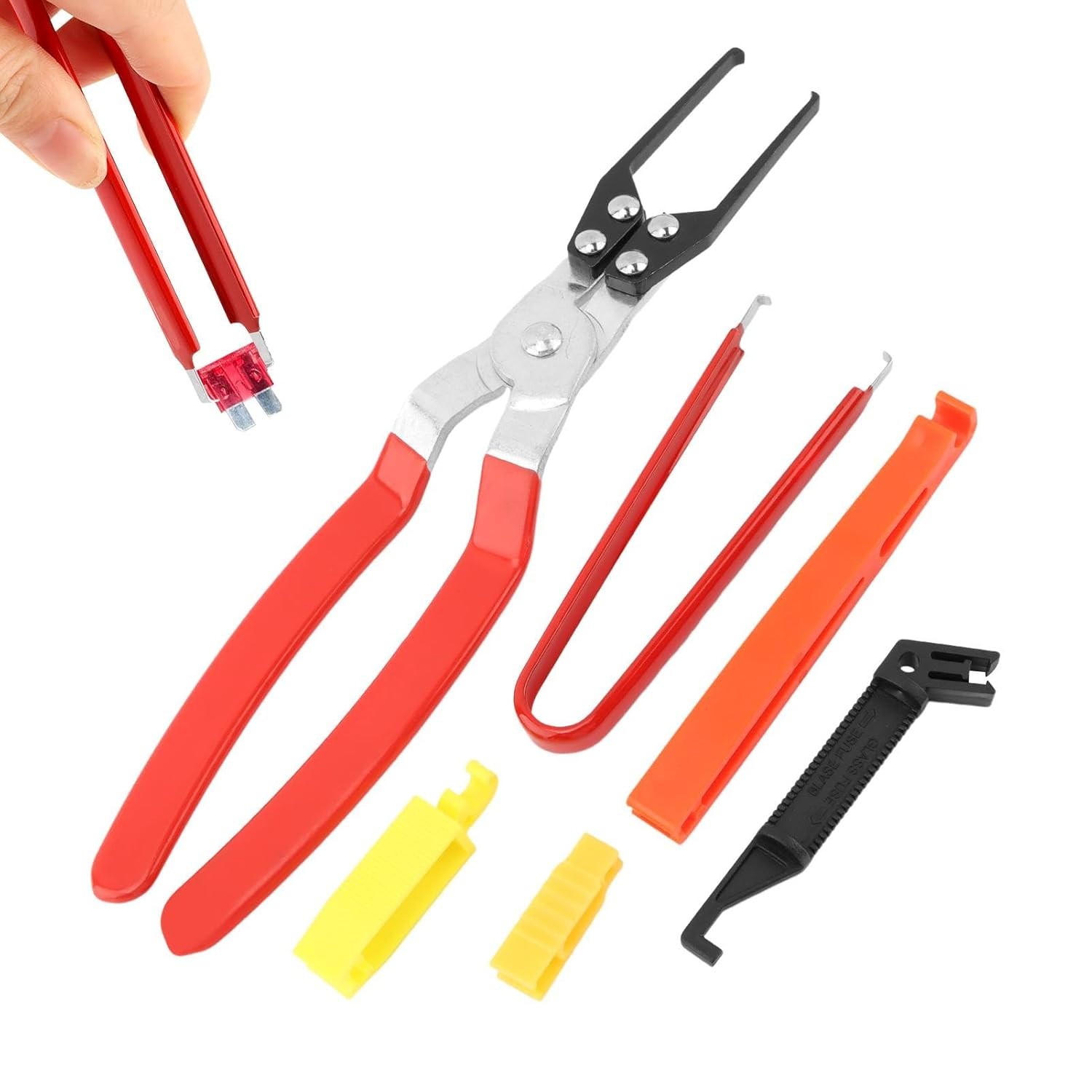 6PCS Relay & Fuse Puller Pliers Set, Automotive Tools for Removing Relays, Fuses