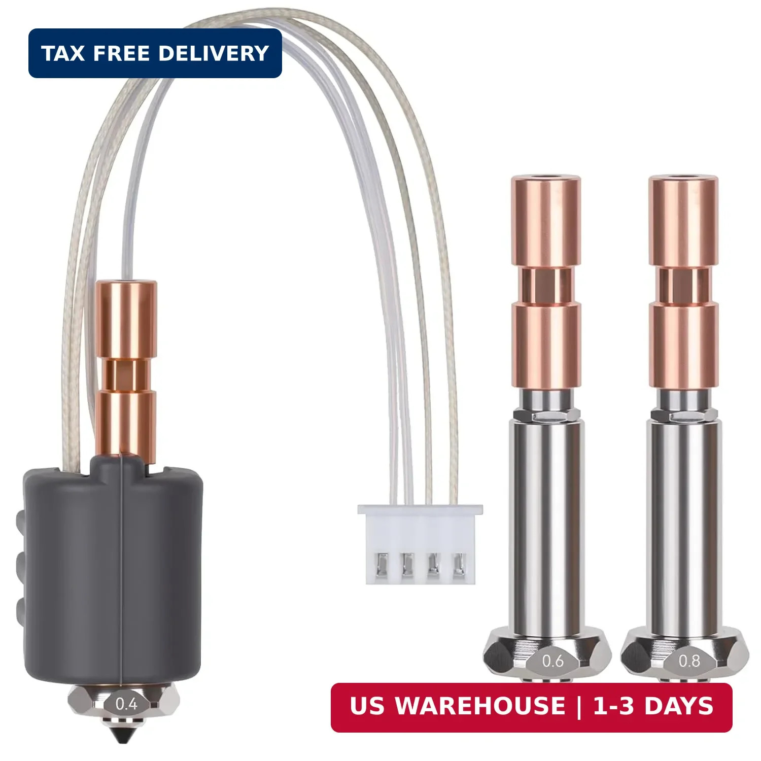 Kobra 3 Max Hotend Upgrade, All-Metal Extruder Replacement with 0.4/0.6/0.8mm Qu