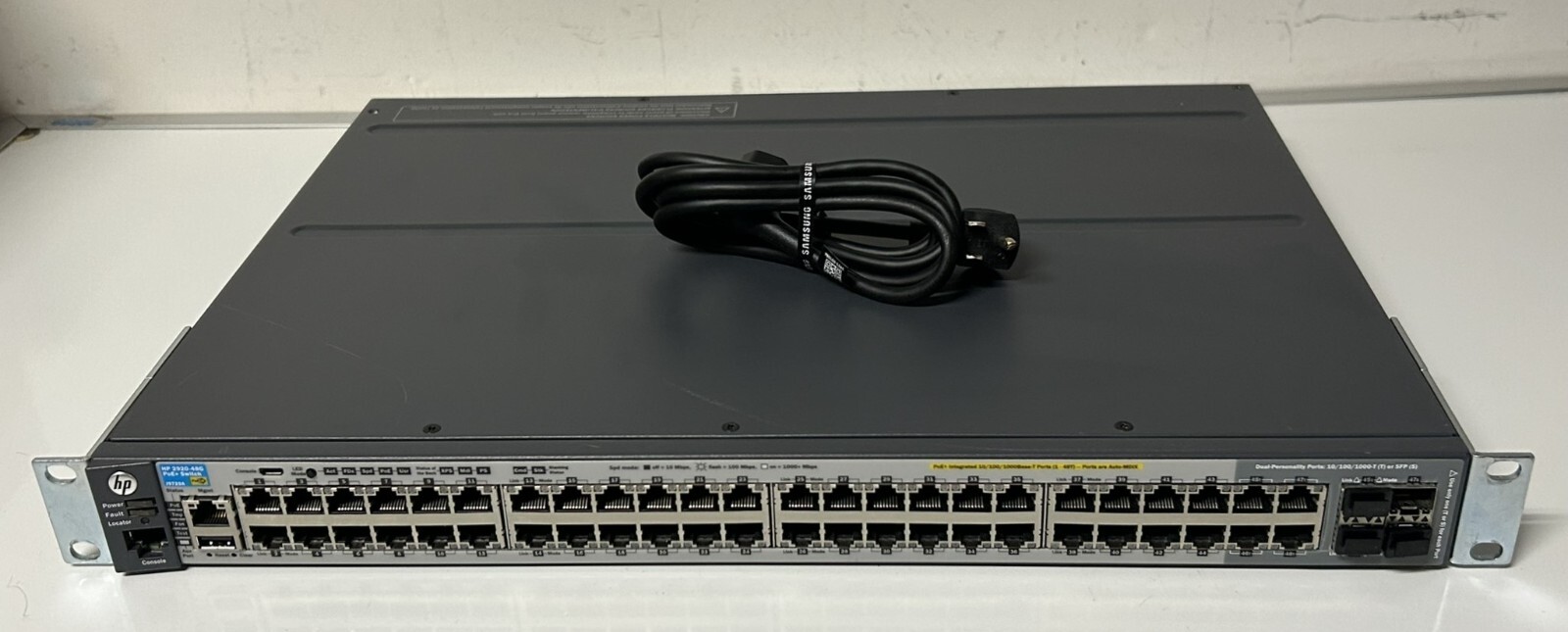 HP HPE J9729A 2920-48G PoE+ 48-Port 1GE NW Switch Rack Ears J9738A PSU 575Watt