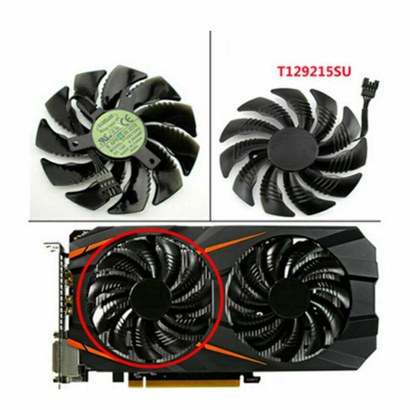 For Gigabyte GTX 1060 1070 New T129215SU/PLD09210S12HH Graphics Card Cooling Fan
