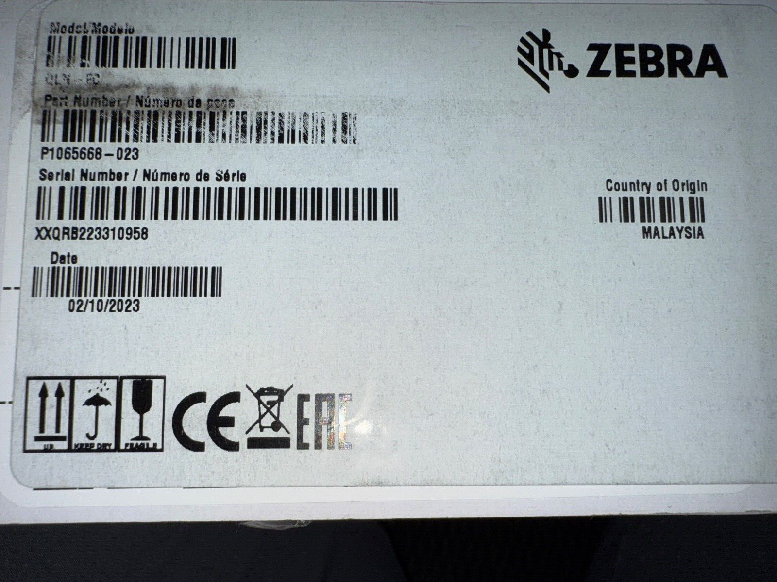 Zebra Single Slot Ethernet Cradle ZQ620 P1065668-023  QLn220 QLn320 NEW