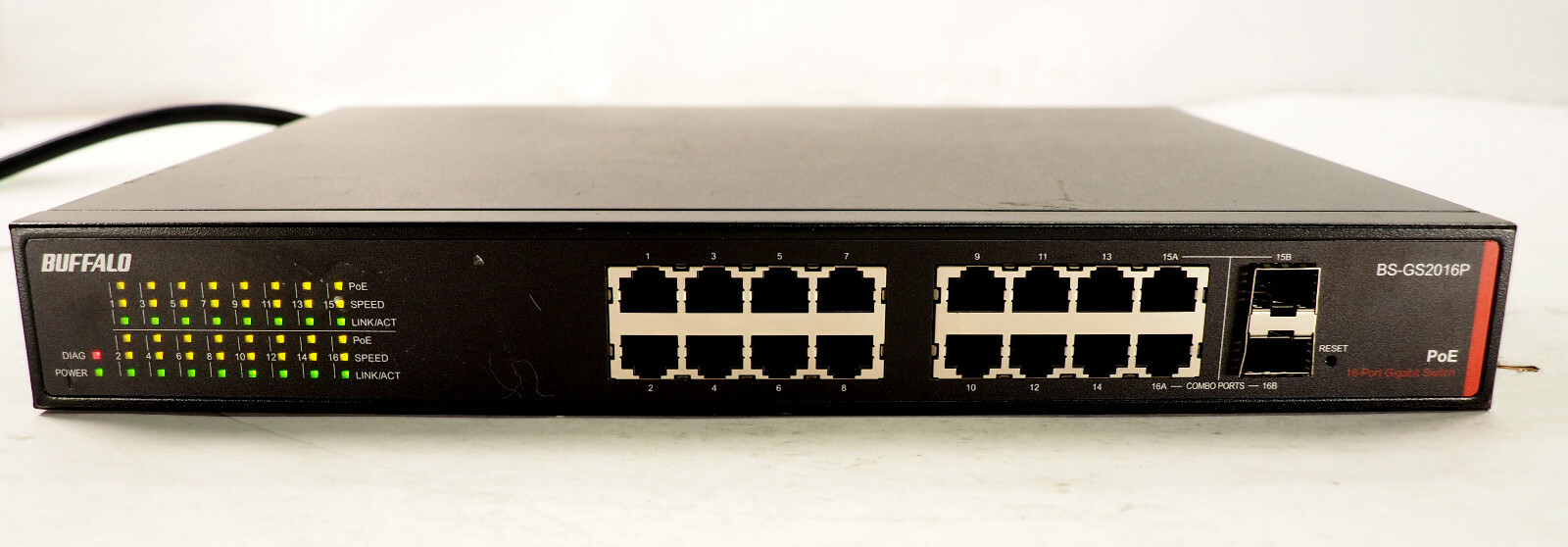 Buffalo Multi-port Gigabit Smart Switch - 16 Ports  BS-G2016P 16 X Poe+ - 2