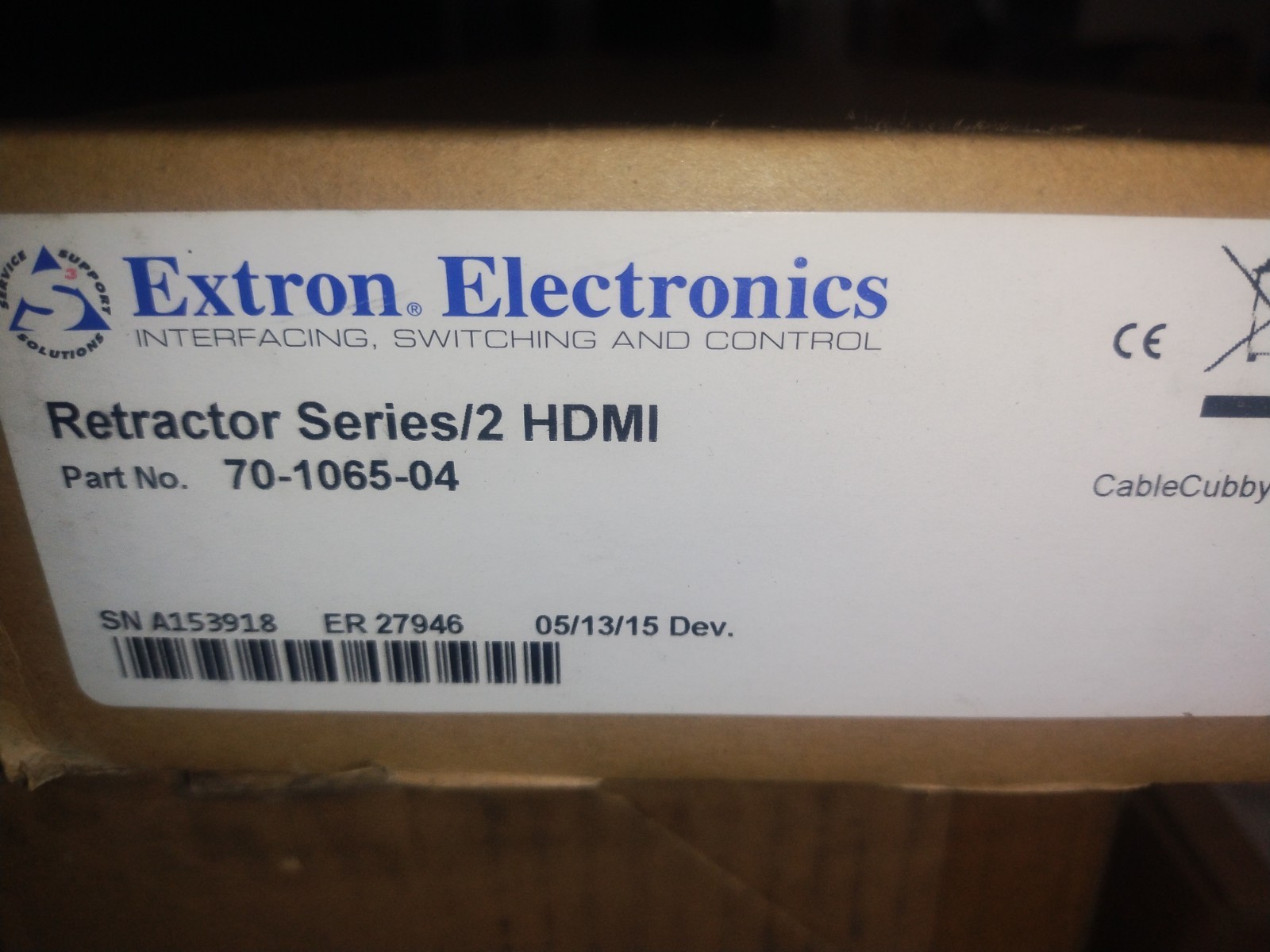 (BRAND NEW) Extron 70-1065-04 Retractor Series 2 HDMI