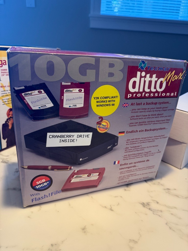 Tecmar Ditto Max Professional 10GB external Tape drive