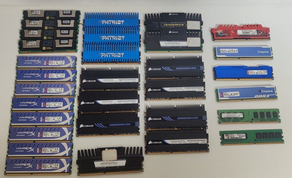 DDR3/SDRam Desktop Ram Stick Lot 1gb 2gb 3gb 4gb 8gb Pieces Mixed Lot Sets