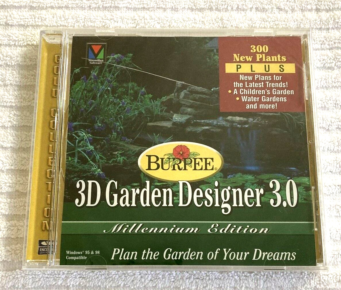 BURPEE 3D Garden Designer 3.0 CD Windows Comp. Millennium Edition ~ NEW SEALED