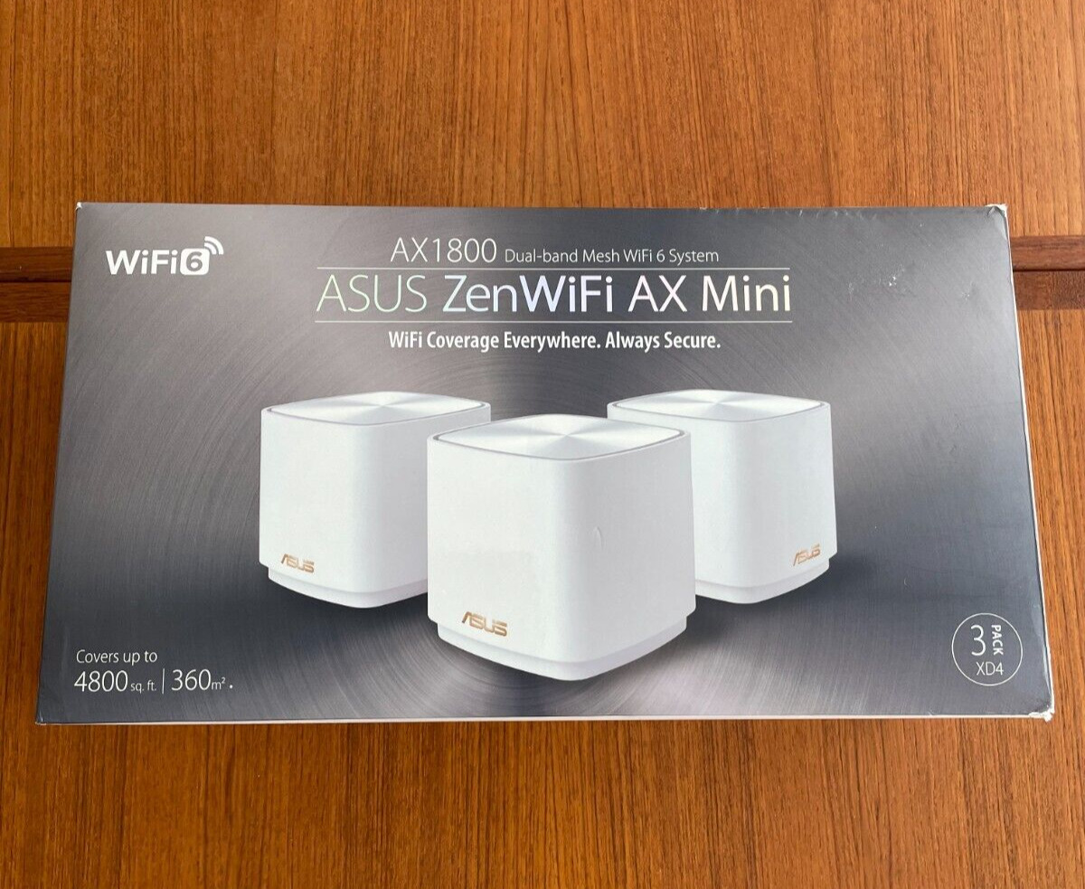 ASUS ZenWiFi AX Mini Mesh WiFi 6 System (AX1800 XD4 3PK) - Whole Home AiMesh