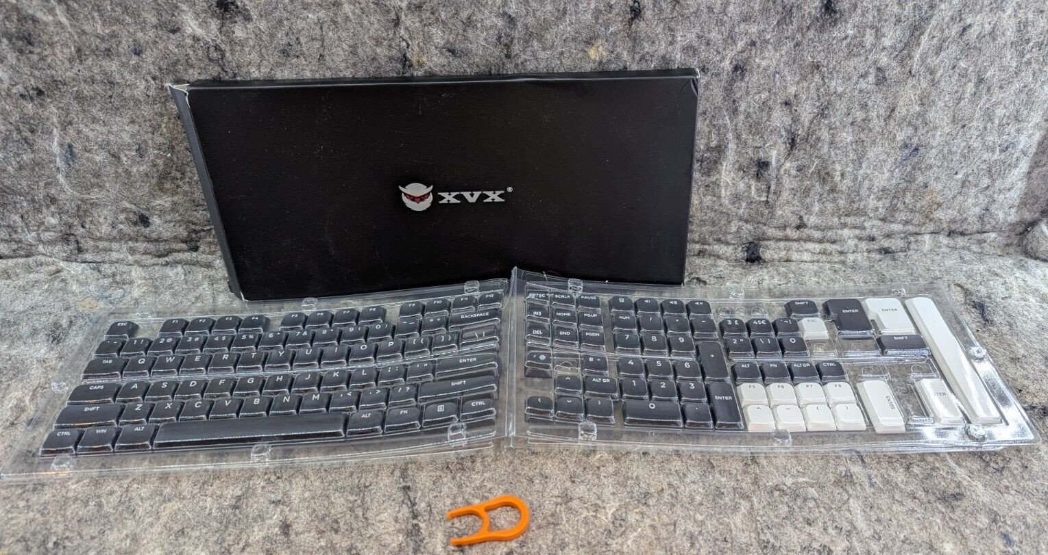 XVX Low Profile Keycaps 144 Black/White; With Tool 🔥New🔥