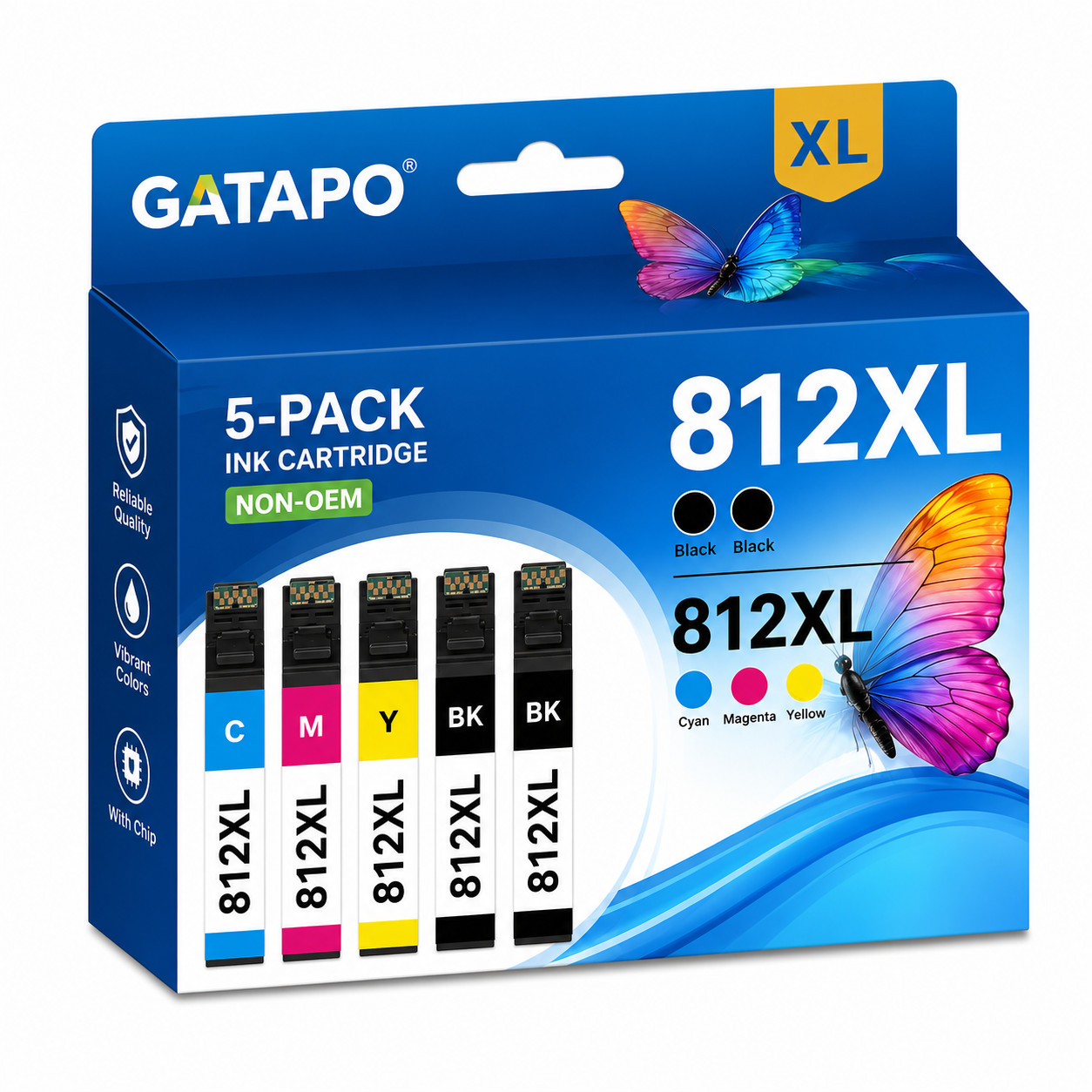 812XL T812XL Ink Cartridges For Epson WorkForce WF-7840 WF-7310 EC-C7000 WF-7820
