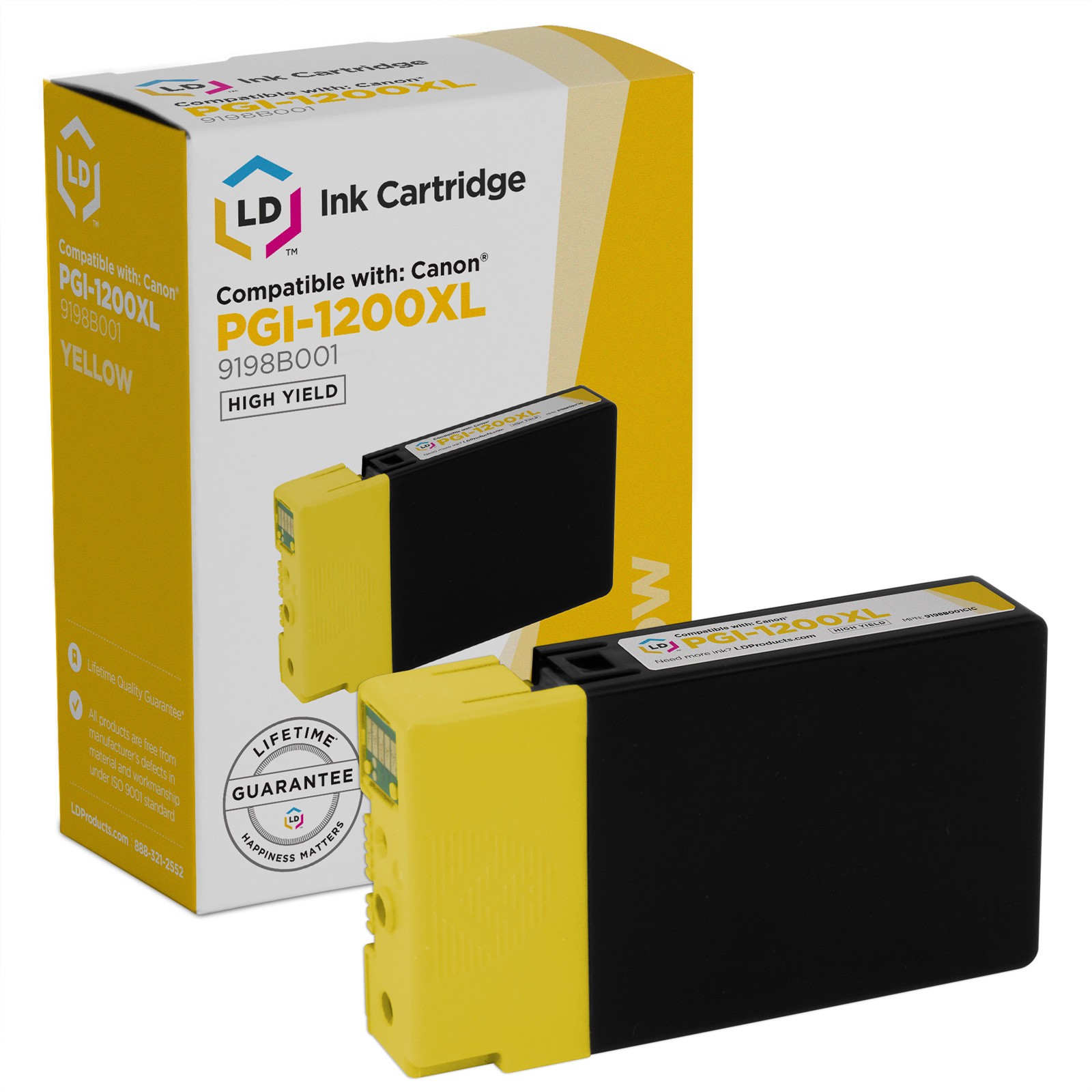 LD 9198B001 PGI-1200XL Yellow Ink Cartridge for Canon MB2320 MB2020 MB2120