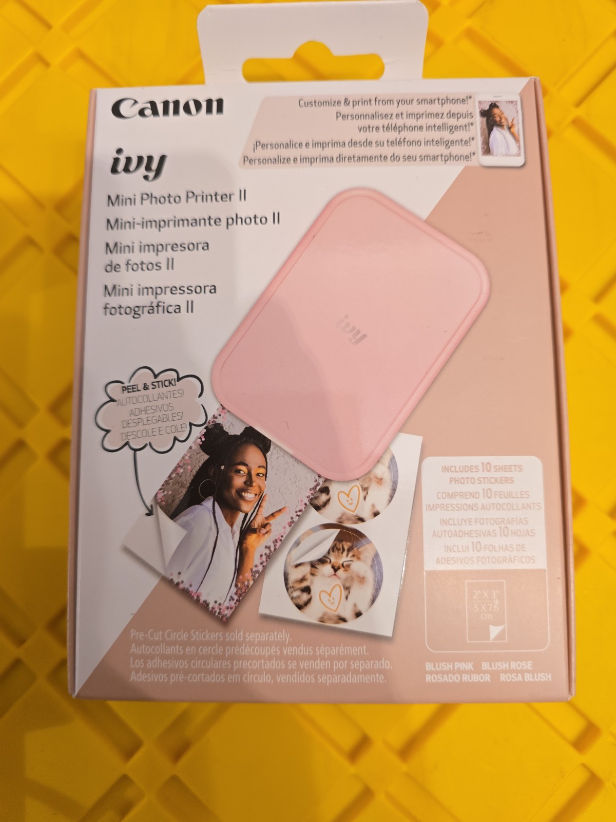 NEW Canon 5452C017 IVY CLIQ2 Mini Portable 2x3" Photo Printer (Blush Pink)