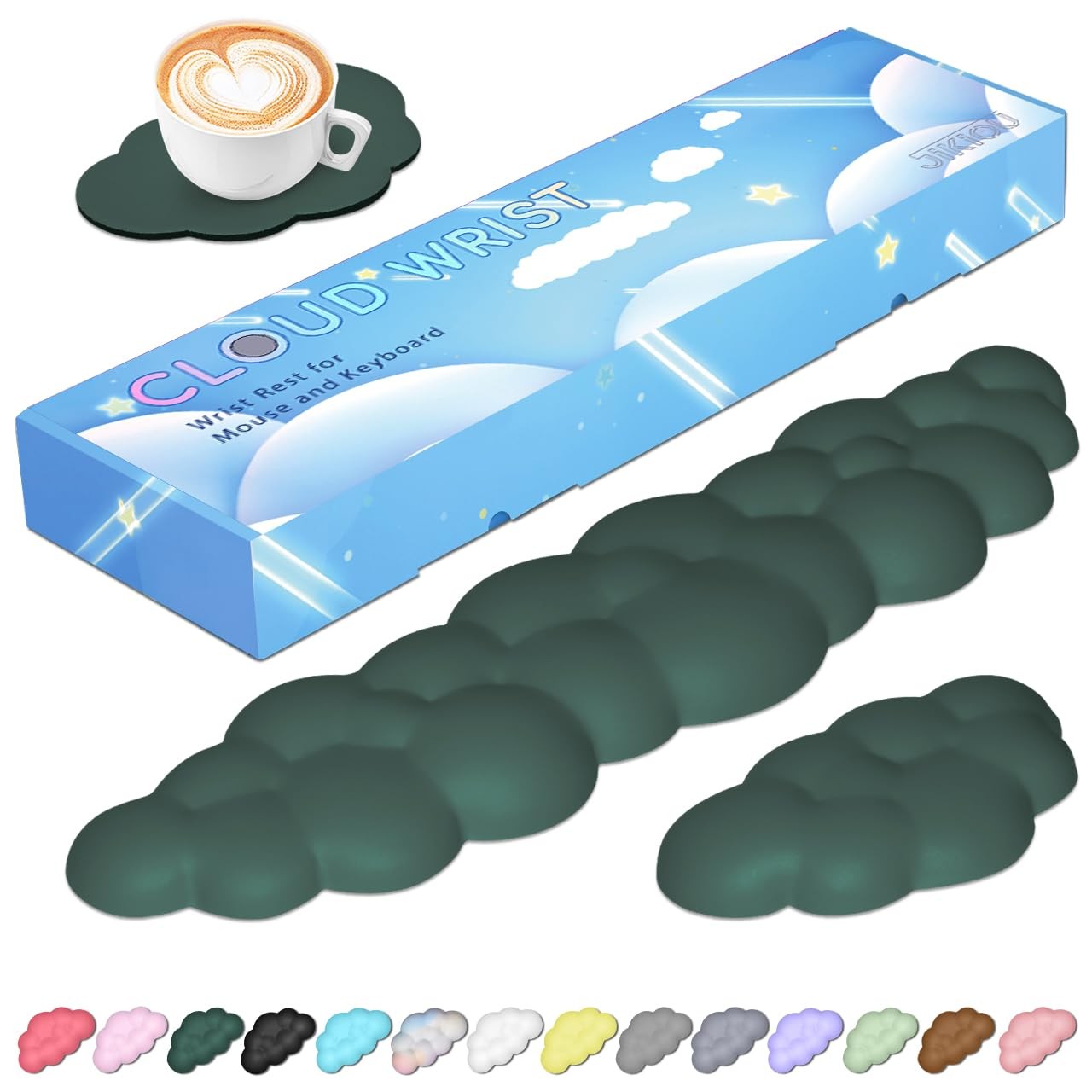 Upgrade Leather Cloud Wrist Rest for Keyboard and Mouse & Cup Pad