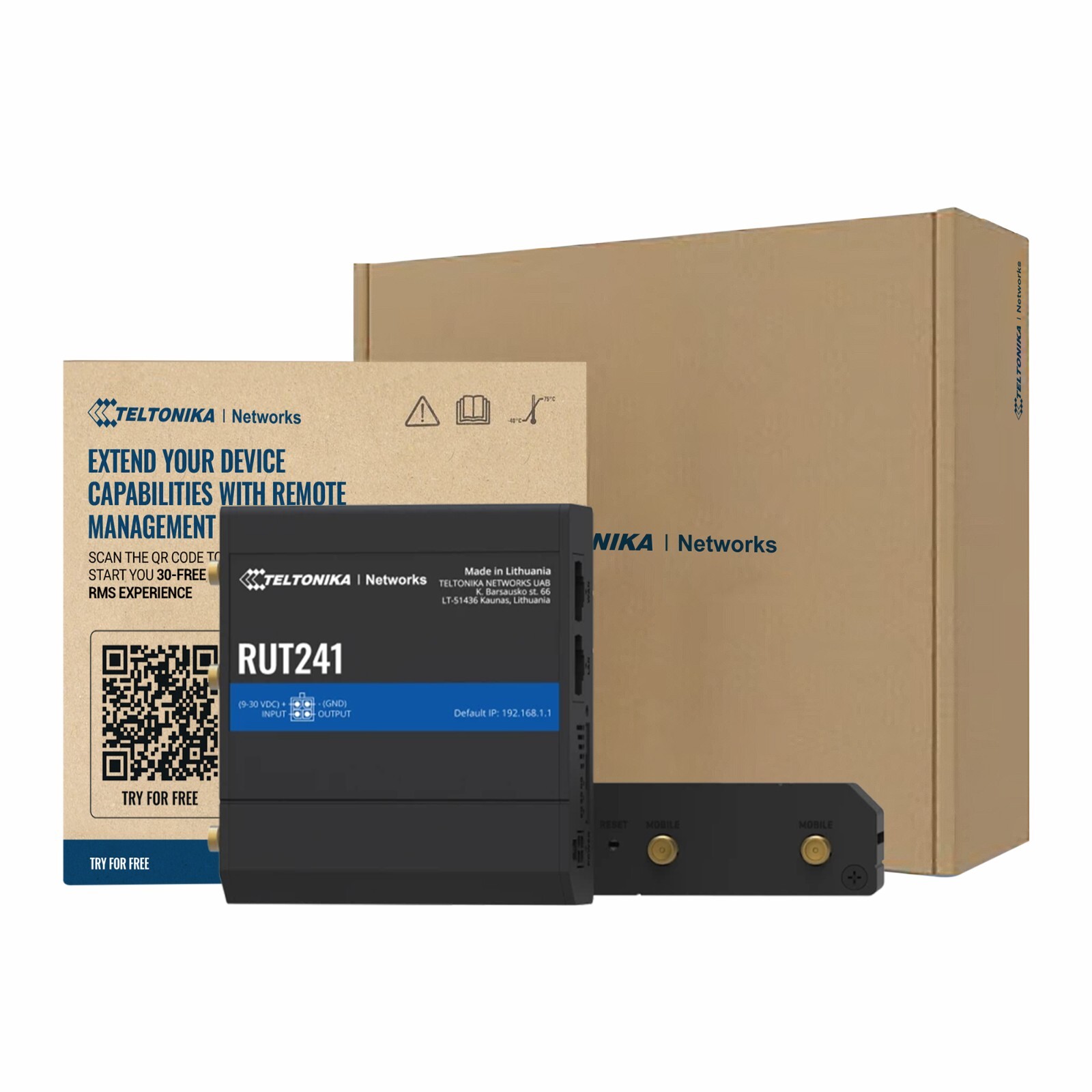 Teltonika RUT241 LTE WiFi Sim Router - 4G LTE (CAT 4 ) TELRUT241098000