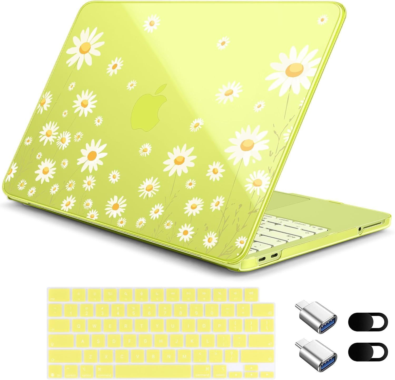 MacBook Neo 13 Inch Case 2026 Release Model A3404, Cute Floral Aesthetic Cover