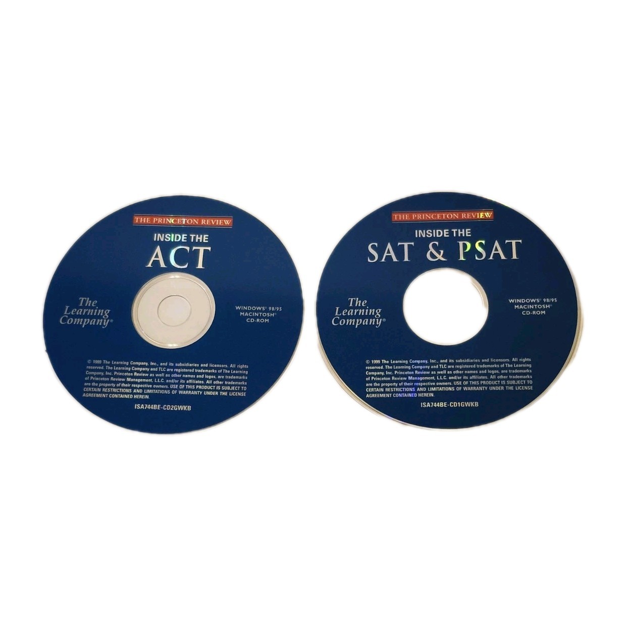 The PRINCETON REVIEW Inside The ACT PSAT SAT  2 Disc CD ROM Set Homeschool Aide