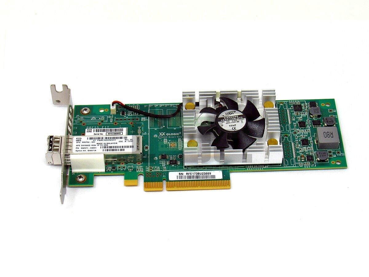 HP StoreFabric SN1000Q 16GB 1-port PCIe FC HBA 699764-001 QLE2660-HP QW971-63001