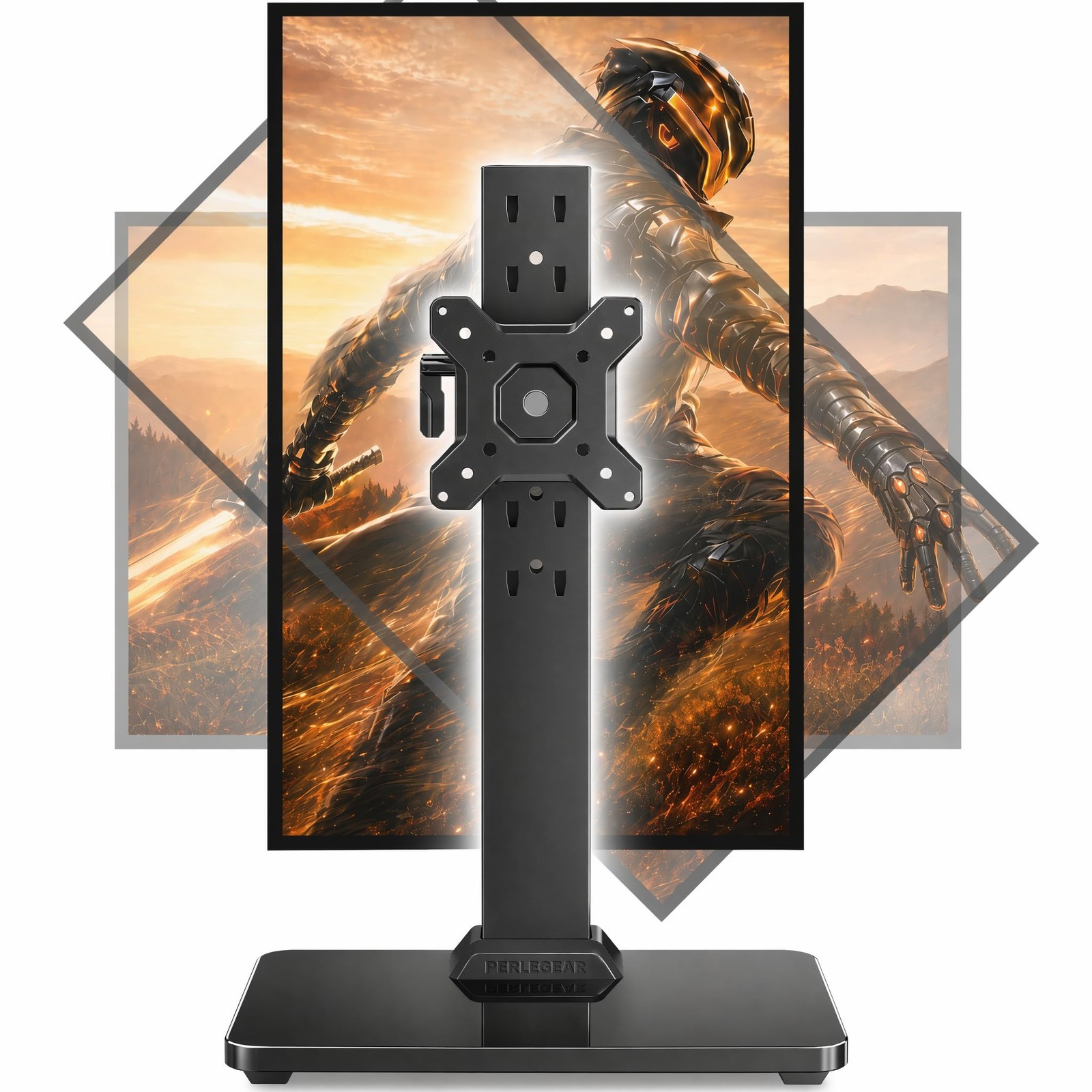 PGTVS29 Small TV Stand Monitor Mount 1334 Inch Screen VESA 100x100mm 44 Lbs