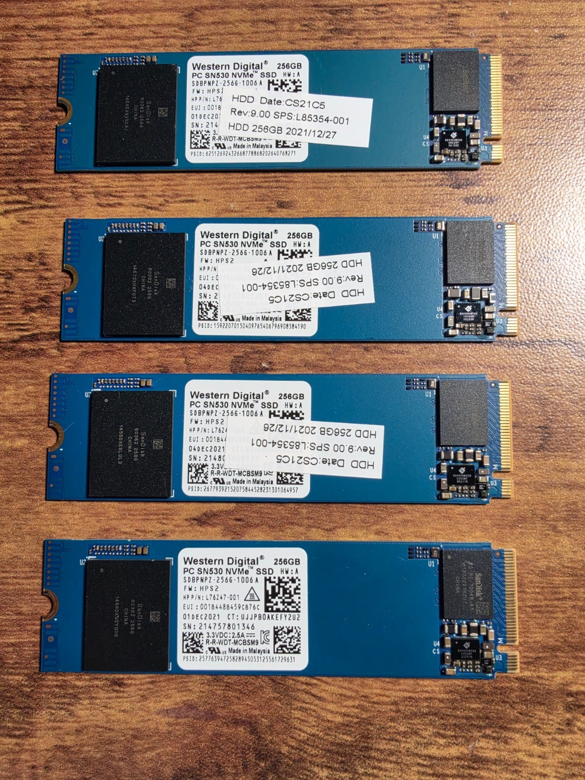 WD Western Digital 256GB PC SN530 NVMe SSD SDBPNPZ-256G-1006