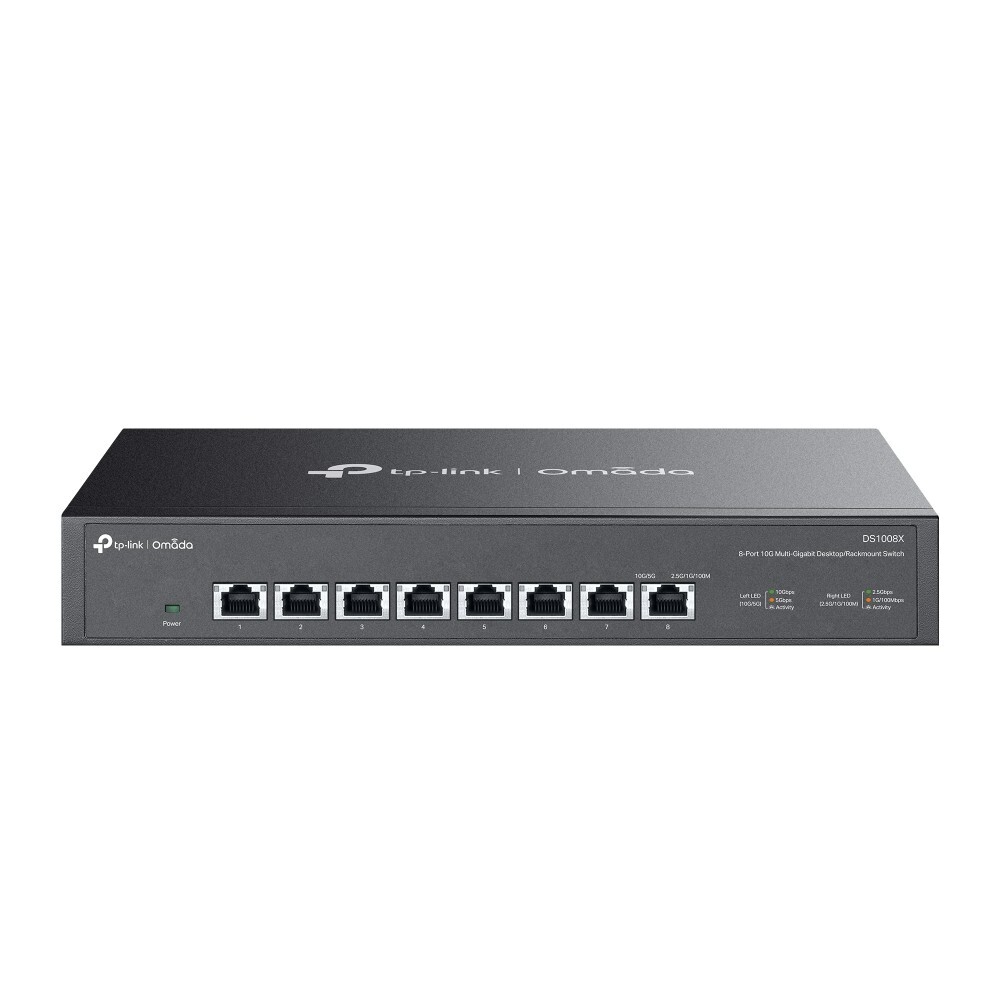 TP-Link DS1008X | Omada 8-Port 10Gbps Gigabit Unmanaged Desktop/Rackmount Switch