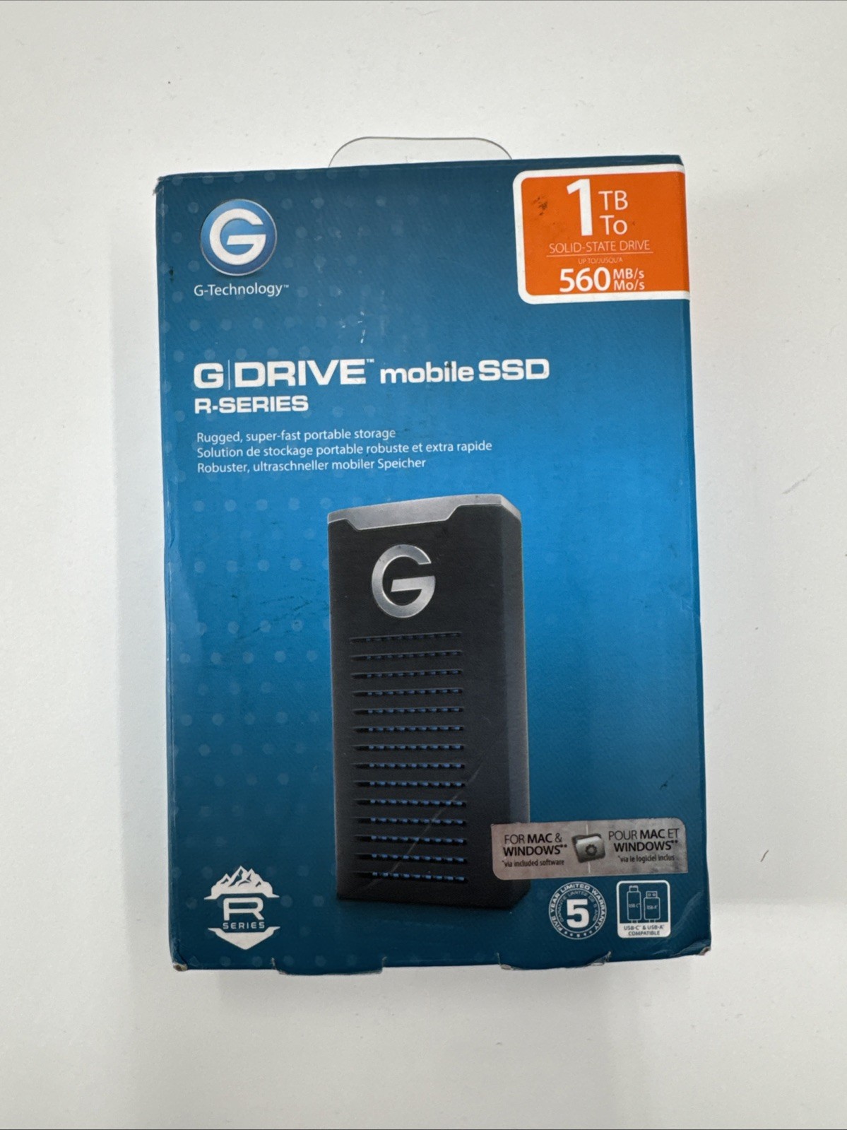 NEW SEALED G-Drive R-Series 1 TB mobile SSD External Rugged Super-Fast Drive