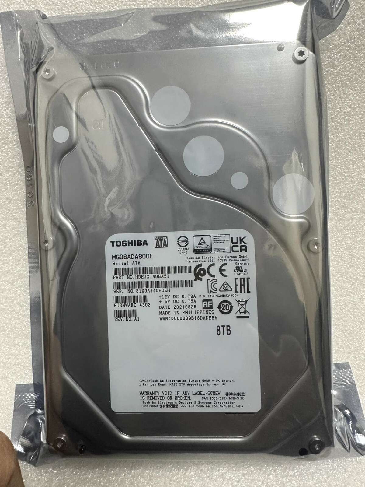 Compatible NEW Toshiba MG08ADA800E 7.2k 256 3.5" SATA NAS Hard Drive 8TB