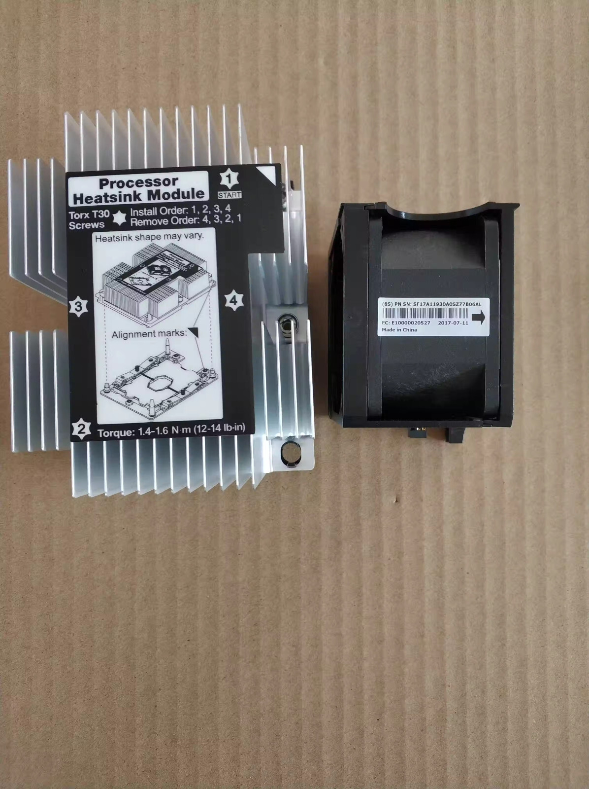 lenovo Thinksystem SR650/SR658 heatsink  01KP655 fan 01KP692/01KP693