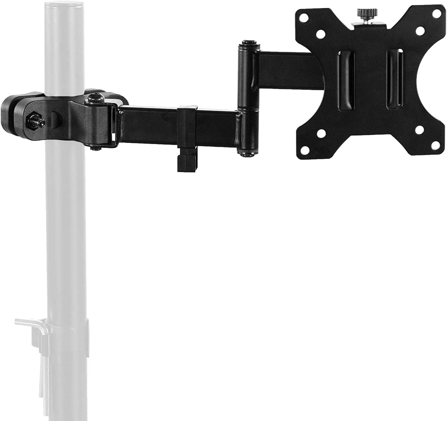 Universal Full Motion Pole Mount Monitor Arm with Removable 75mm and 100mm VESA 