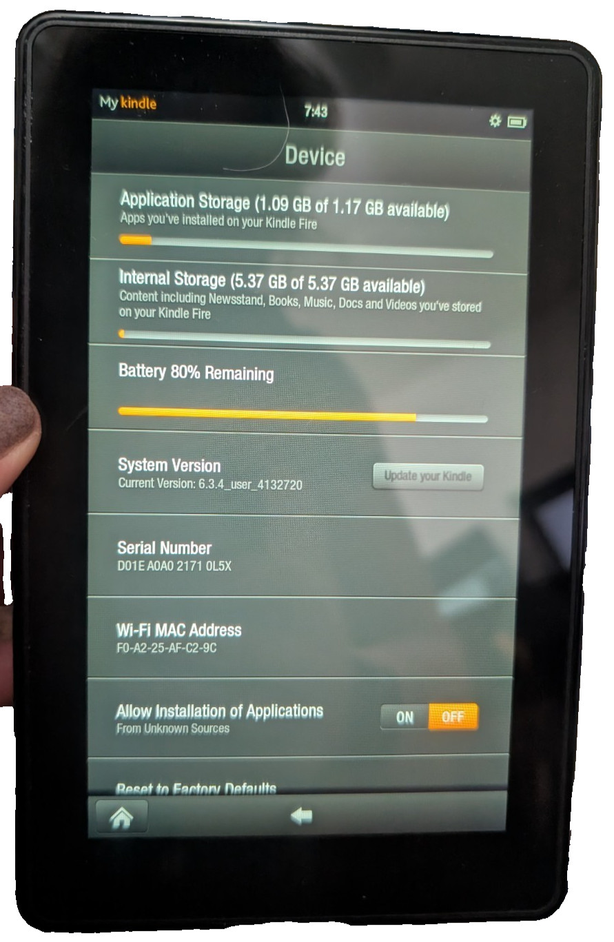 Amazon Kindle Fire D01400 - Factory Reset - Fully Working