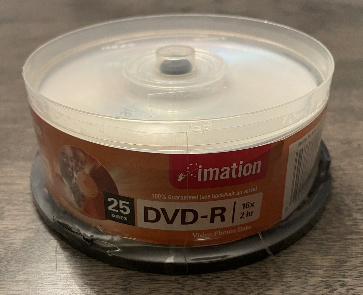 NEW Imation Recordable DVD DVD-R 25-Pack 4.7GB 16x 2 Hrs