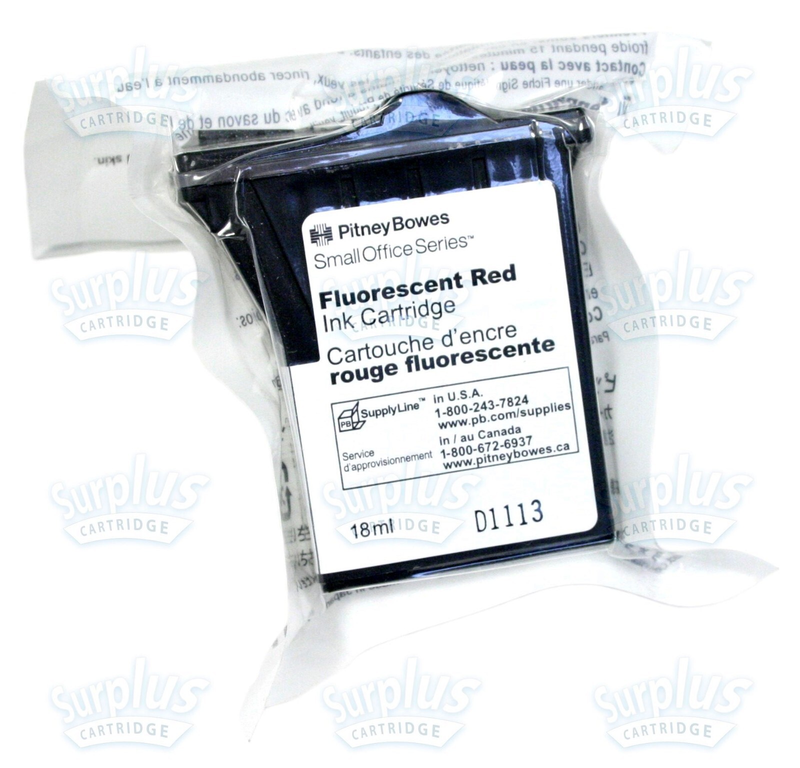 Genuine Pitney Bowes 797-0 Mailstation 2 Red Fluorescent Ink for K700