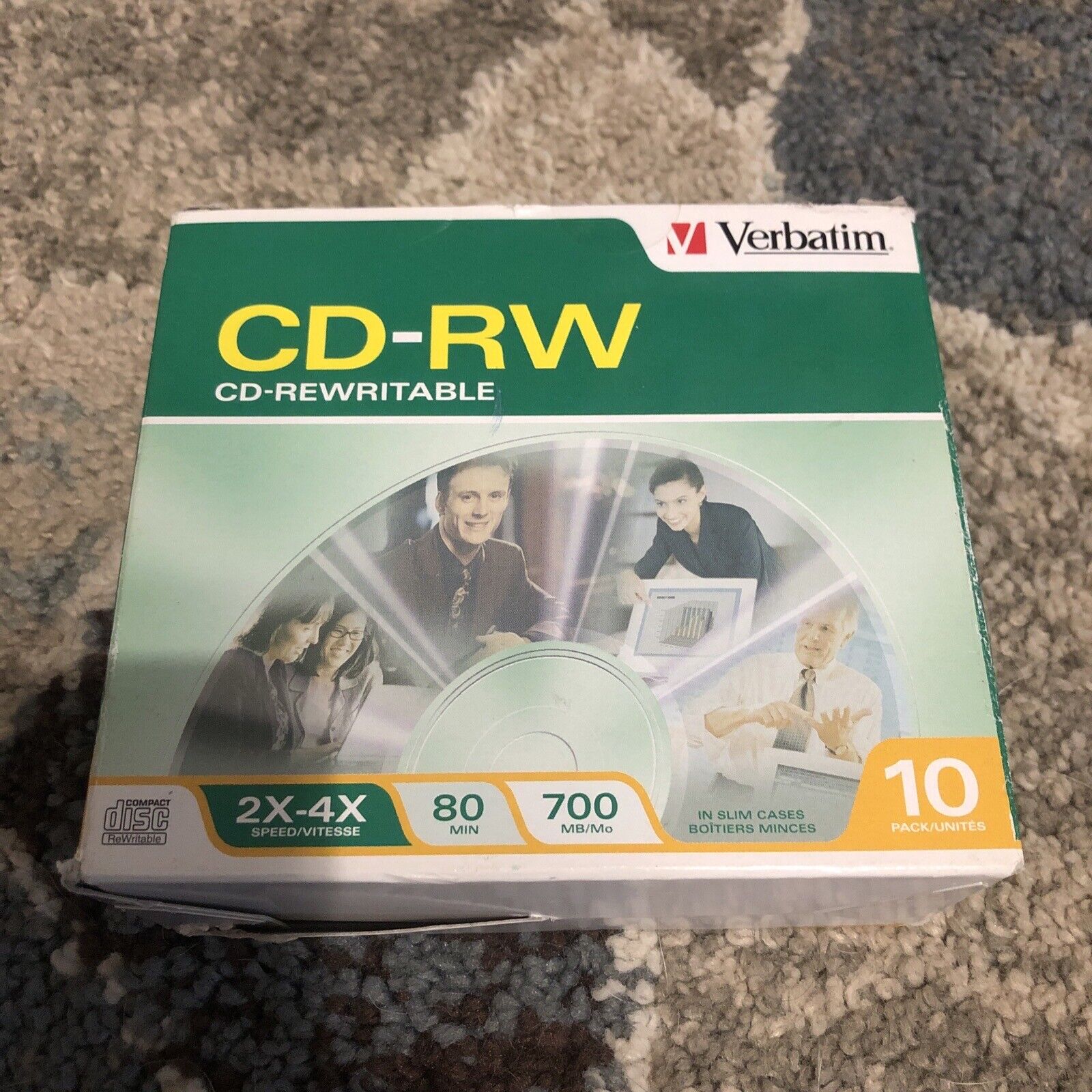 Verbatim CD-RW (2X-4X) 700MB 80-Mins Recordable Discs Music/Data Discs Sealed