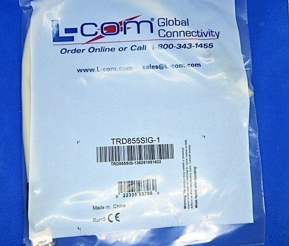 L-Com TRD855SIG-1 INDUSTRIAL GRADE CAT 5E DOUBLE SHIELDED LSZH PATCH CORD 1FT