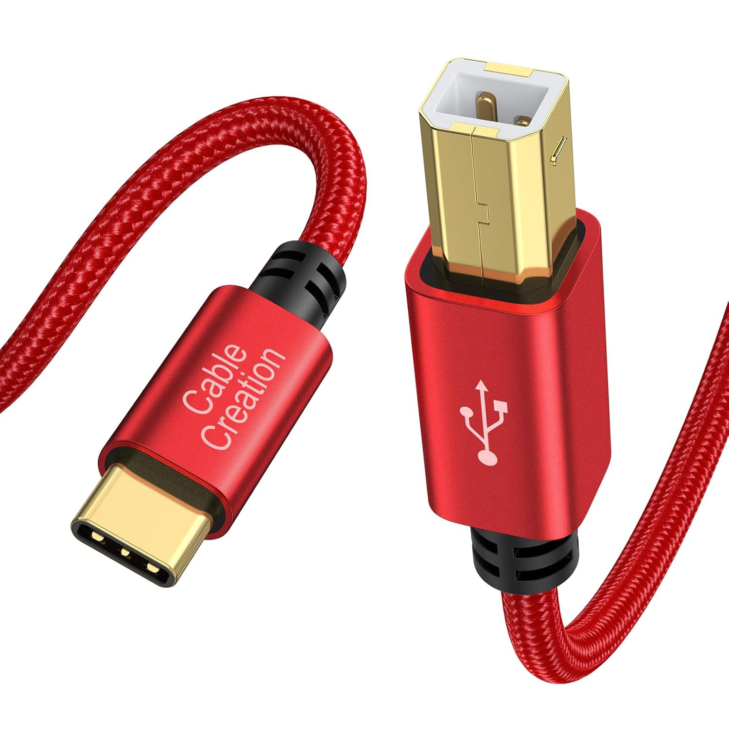 USB B to USB C 6.6FT Printer Cable, MIDI Cable to USB C
