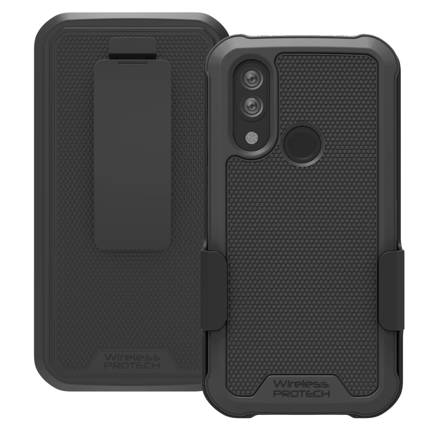 Wireless ProTech Case Compatible with CAT S62 PRO and S62. Rotating Black