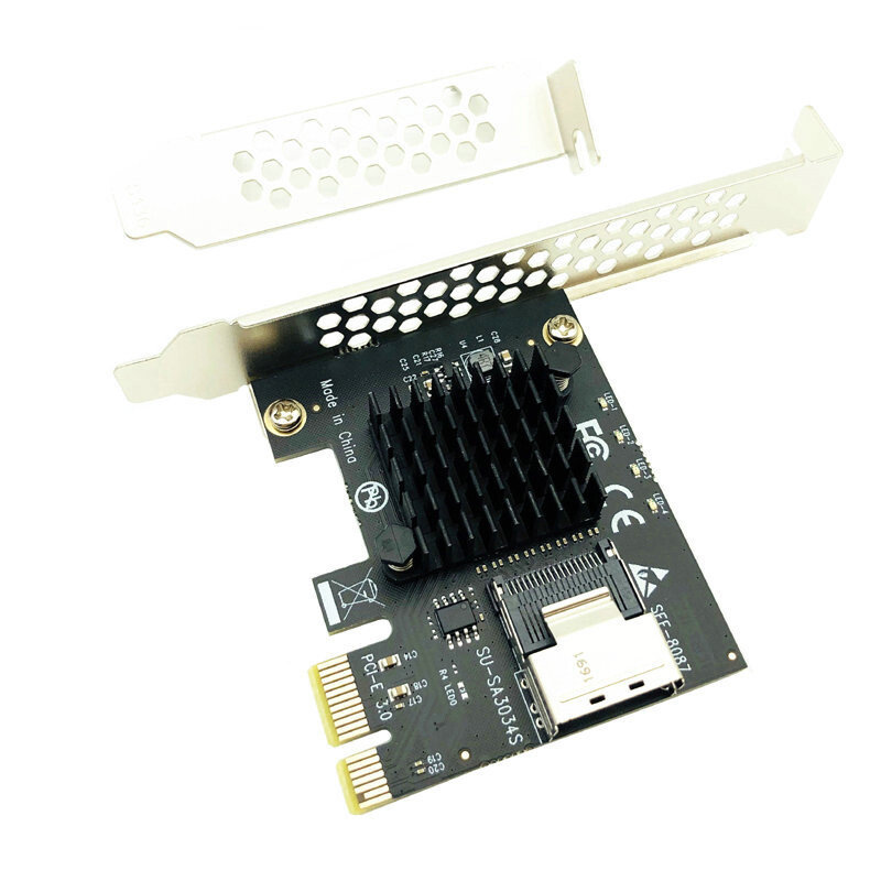 PCIe X4 X8 X16 To SFF-8087 Mini-SAS SATA 3.0 Expansion Card 8Ports HDD SSD Cable