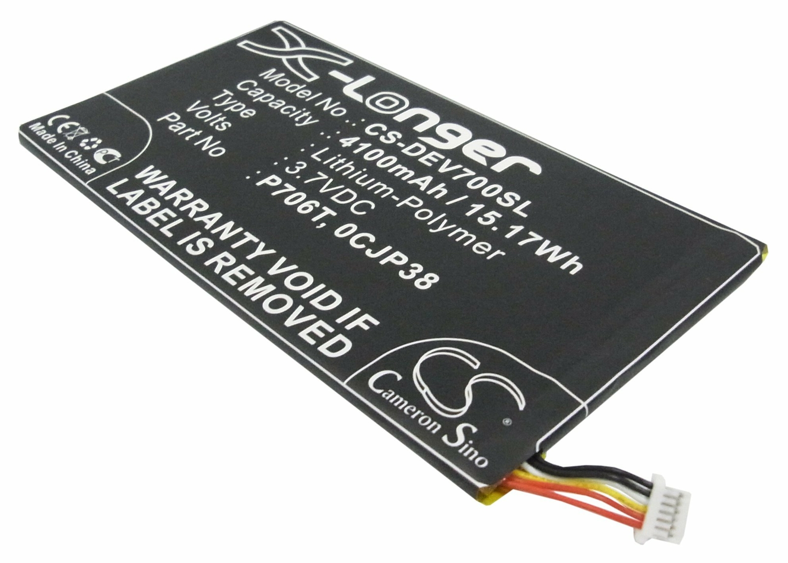 4100mAH Battery For DELL Venue 7 3740,Venue 8 3830,0CJP38,0DHM0J,0YMXOW,P706T