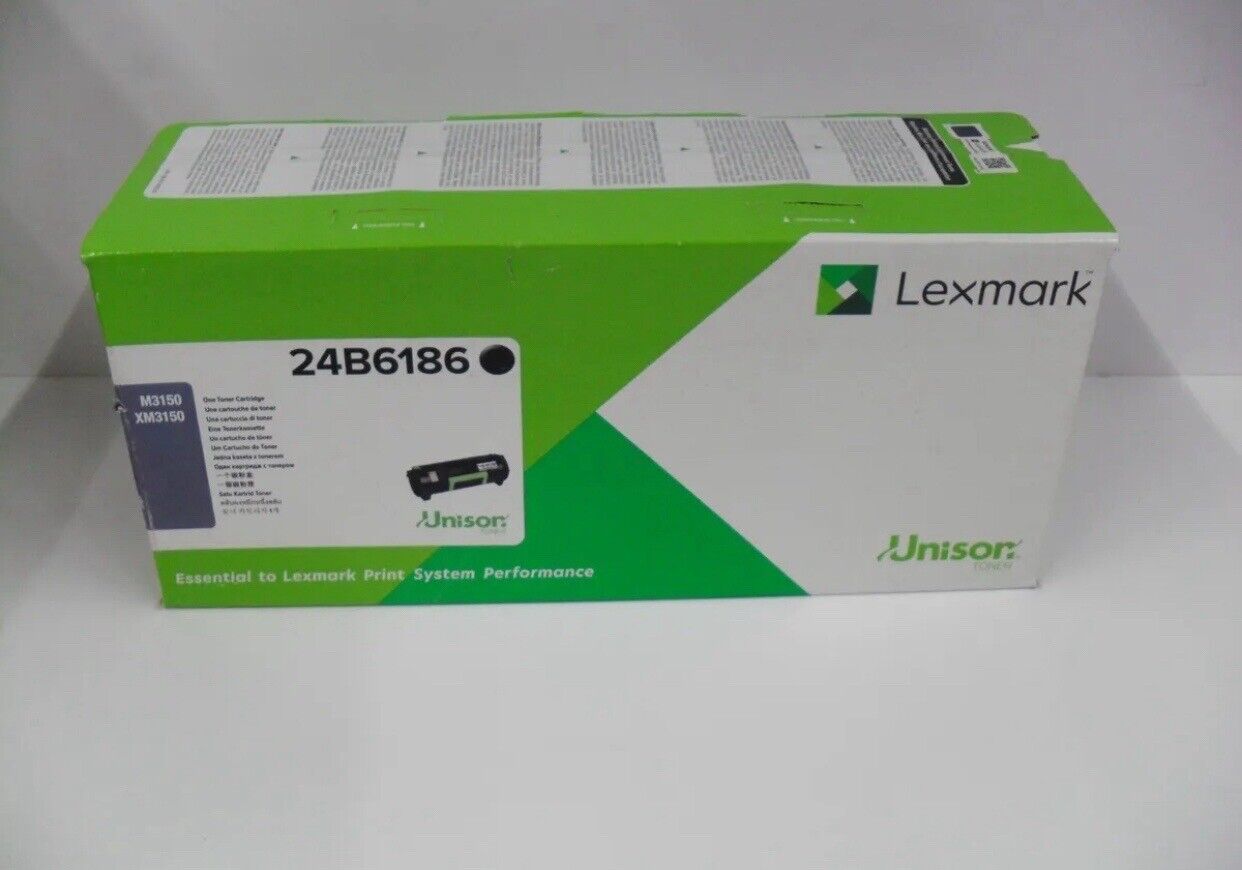 Genuine Lexmark 24B6186 Black Toner Cartridge - NEW SEALED