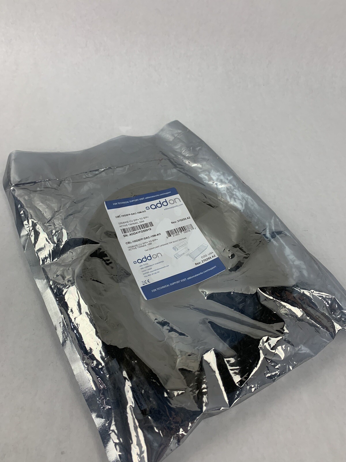 Addon 10GBASE-CU Twinax 10M Active Cable AO-ADAC-10GE+10M