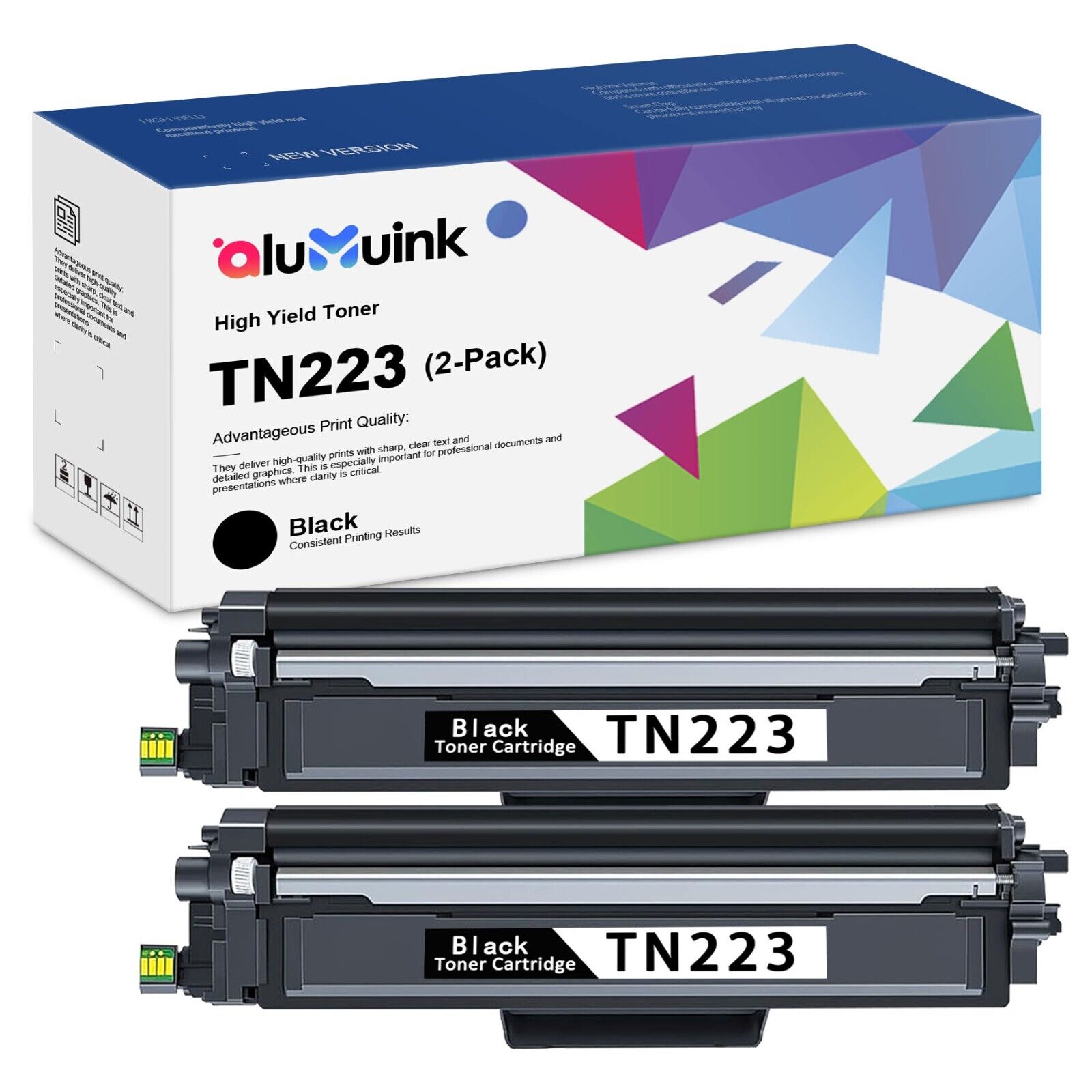 2PK TN223 Black Toner Replacement for Brother TN223 TN227 Toner MFC-L3770CDW