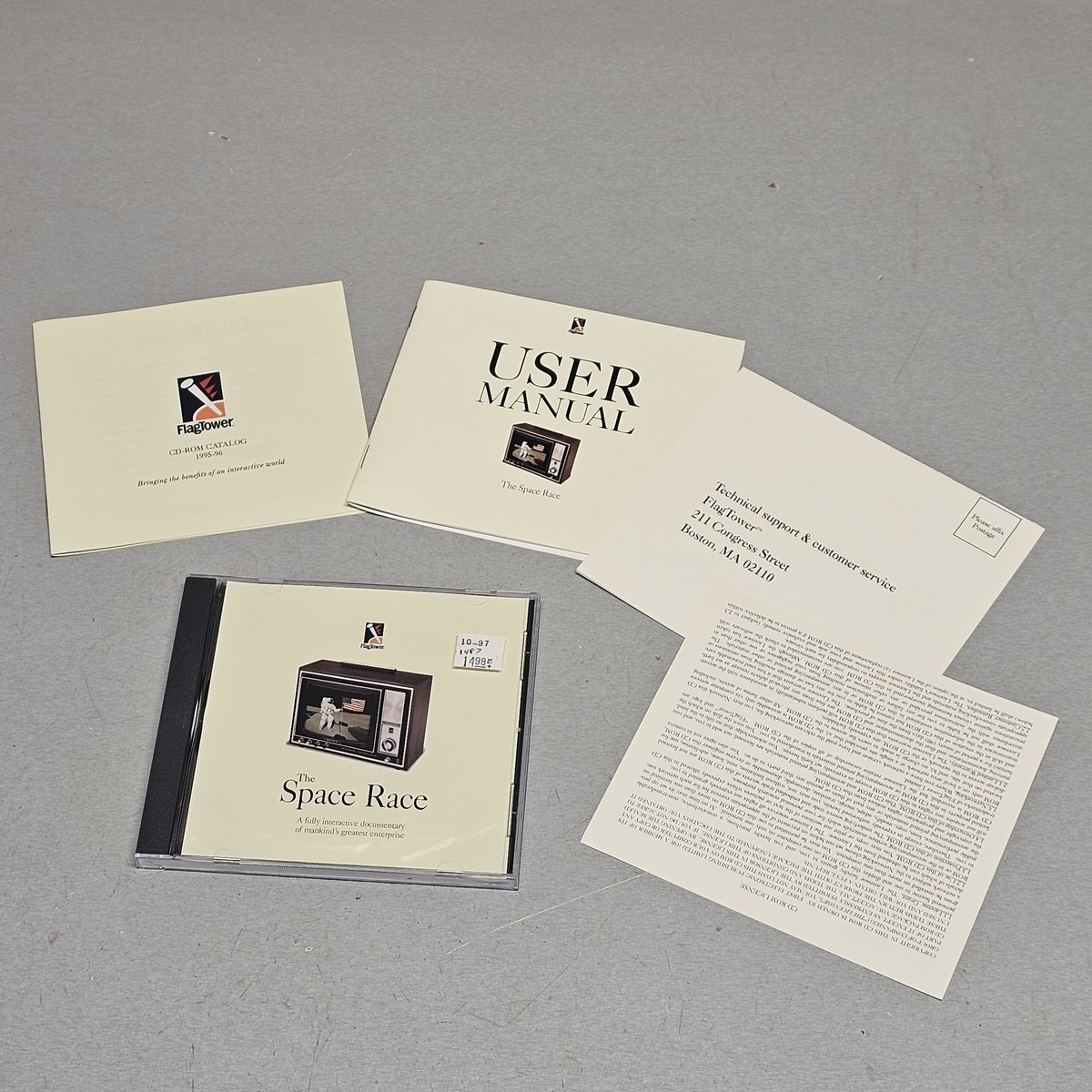 The Space Race Interactive CD-ROM FlagTower Complete w/ Manual