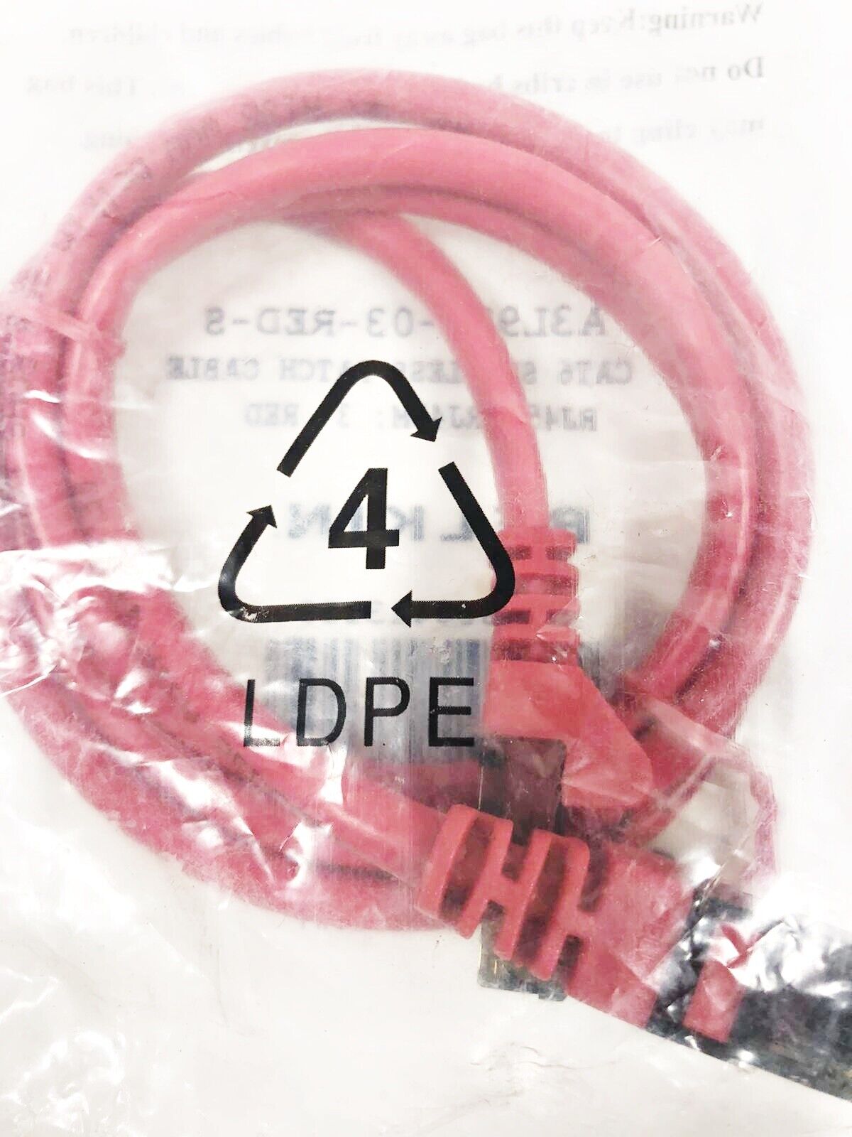 Belkin Cable A3L980-03-RED-S 3FT CAT6 Snagless Patch Cable RJ45M/RJ45M