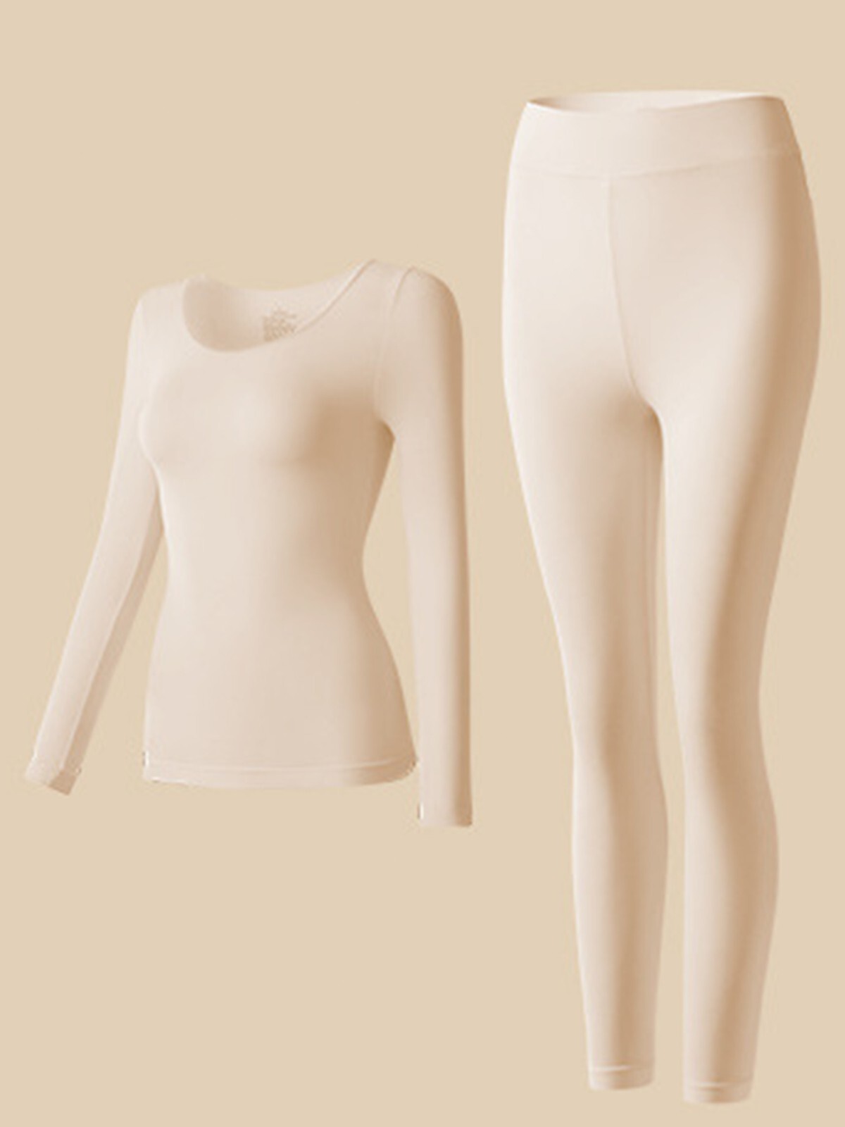 New Womens Ultra-Soft High Stretch Fleece Lined Thermal Underwear Set Long Johns