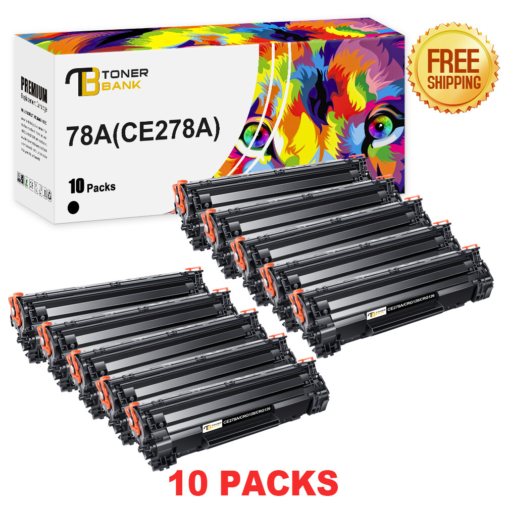10x CE278A 78A Toner Cartridge for HP LaserJet Pro P1560 P1566 P1606DN P1606 INK