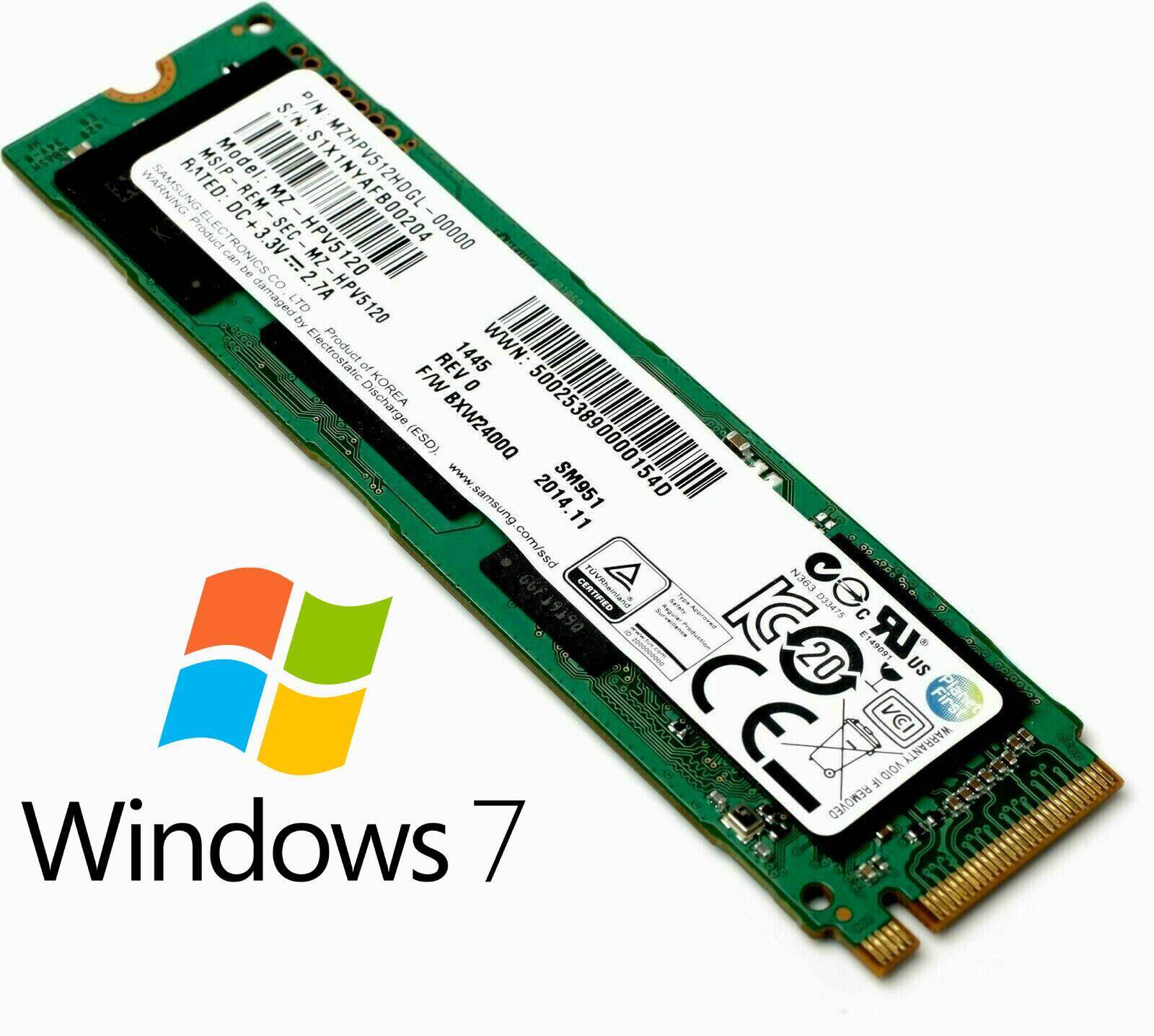 M.2 NVMe SSD 256GB Single Notch with Windows Installed 7/10/11 Pro