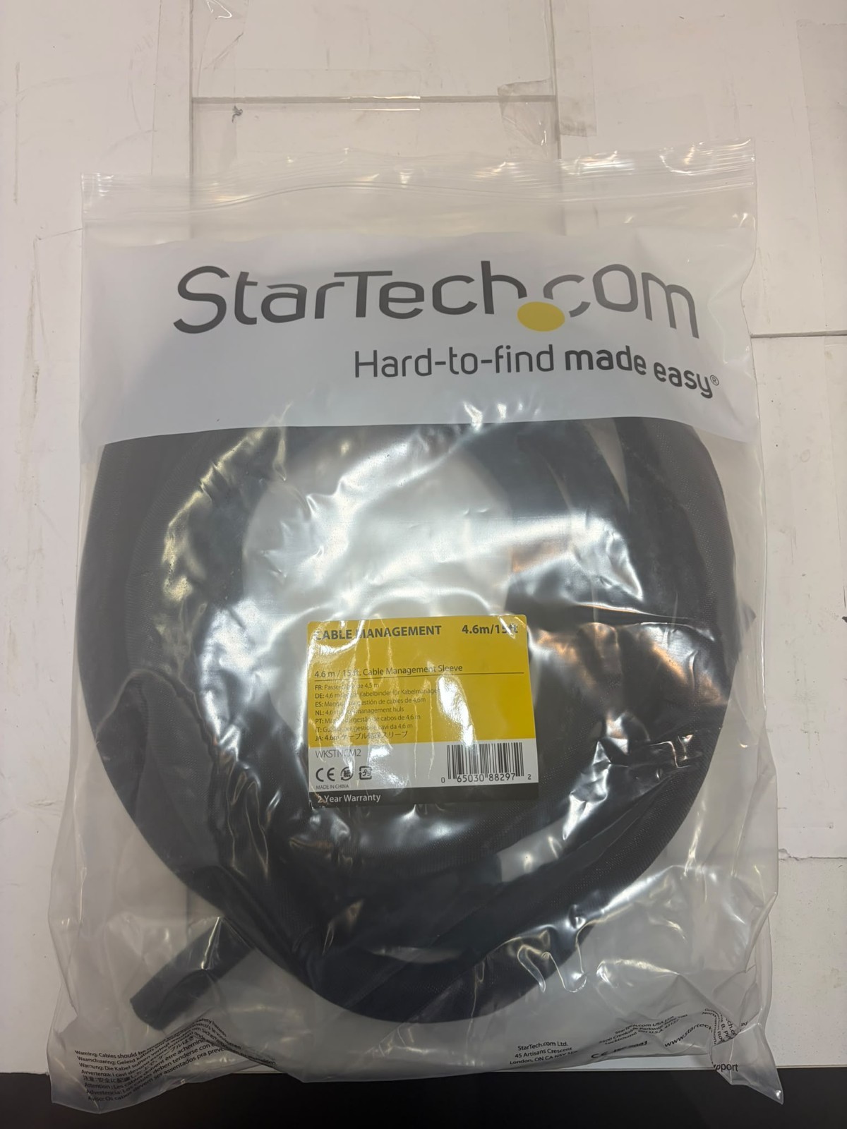 Lot of 5 StarTech Cable Management Sleeve - 15 foot
